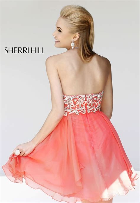 2013 Sherri Hill 3878 Coral Homecoming Dresses 3878 161 00