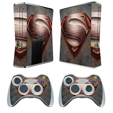 258 Vinyl Skin Sticker Protector For Microsoft Xbox 360 Slim And 2 Controller Skins Stickers For