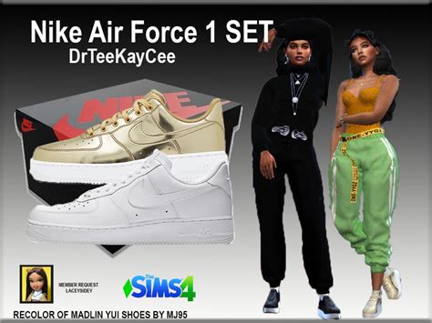 Drteekaycees Nike Air Force 1 Set Base Game Sims 4 Cc Shoes Sims
