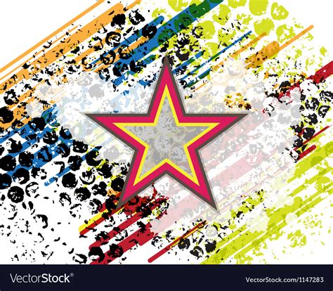 Retro Star On Grunge Background Royalty Free Vector Image