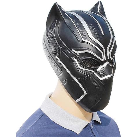 Avengers Siyah Panter Maske Hood Lateks Maske Parti Kost M Fiyat