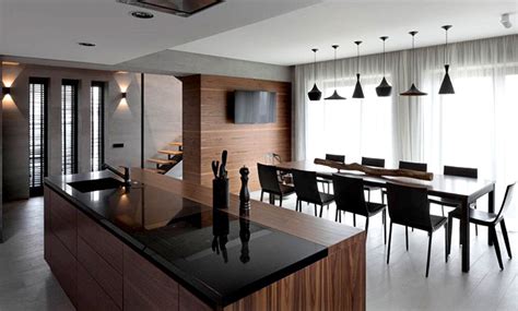 Small dining table set with 4 chairs (padding included). Trendy Functional and Contemporary Home - InteriorZine