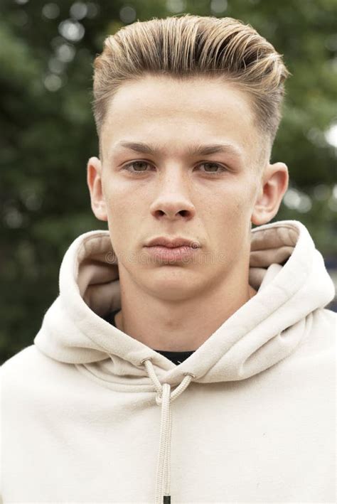 Head Shoulders Portrait Serious Teenage Boy Stock Photos Free