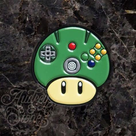 Super Mario Pin Soft Enamel N64 Controller Gaming Etsy