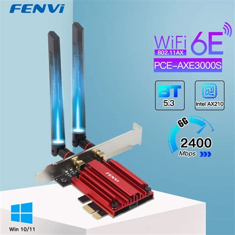 Wi Fi 6e Ax210 5374mbps Tri Band 2 4g 5g 6ghz Pci E Sem Fio Adaptador