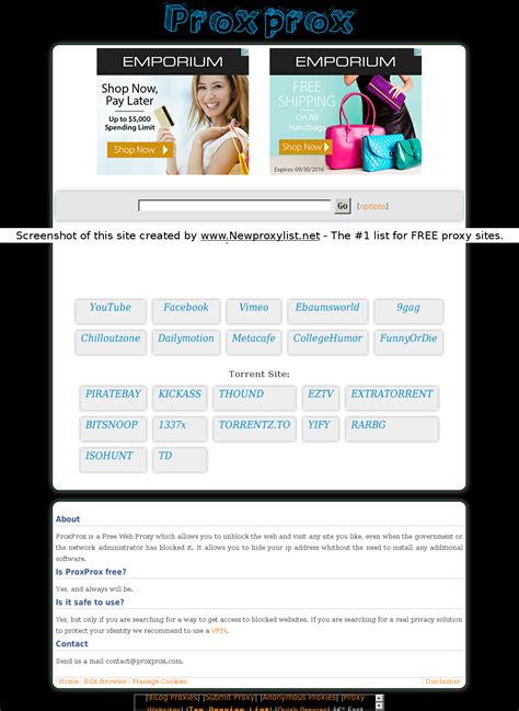 Students & employees use it to access sites that proxy servers are also useful while traveling as you can access sites from your home country that. New Proxy List | Proxy site details for: