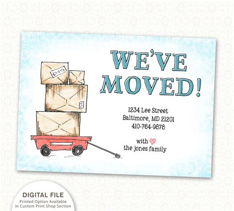 We've Moved Moving Announcement Digital by SilverLiningPrinting