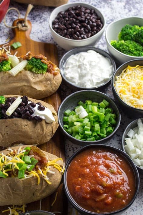 We have more than 25+ toppings ideas for a potato bar to get you started. Baked Potato Bar Ideas - Entertaining On A Budget ...