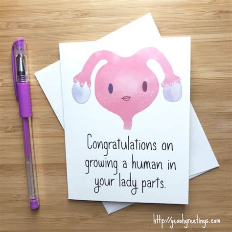Pregnancy Funny Funny Expecting Card Pregnancy Announcement Etsy