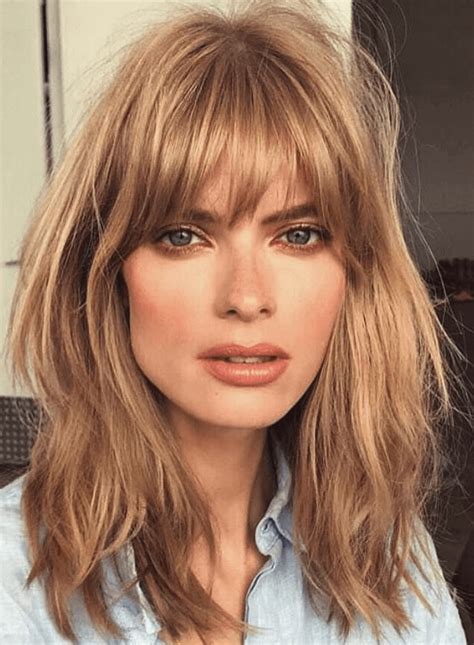 51 Medium Hairstyles With Bangs Trending Now Haircuts