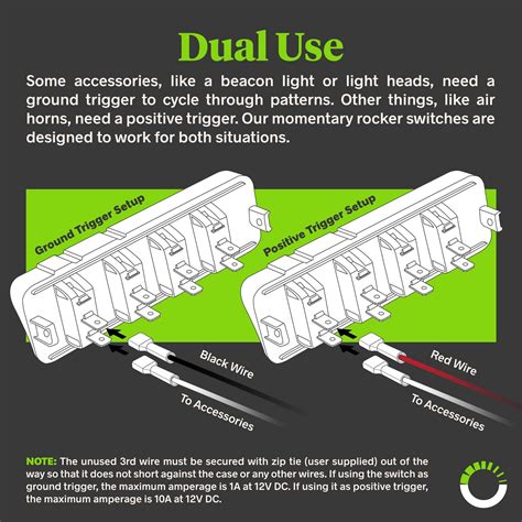 Buy 6 Gang 12v Rocker Switch Box Wmomentary Switches 40 Amp Max 12