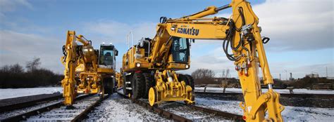 rrv komatsu road rail cranes  excavators volkerrail