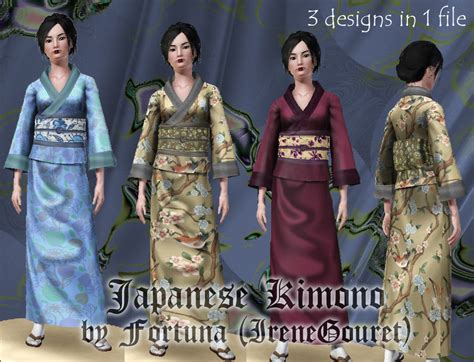 The Sims Resource Japanese Kimono By Fortuna