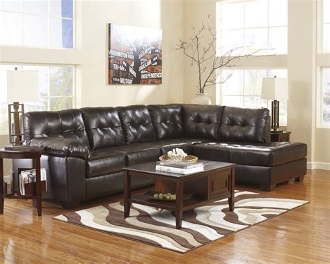 Alliston Durablend Chocolate Right Arm Facing Sectional From Ashley