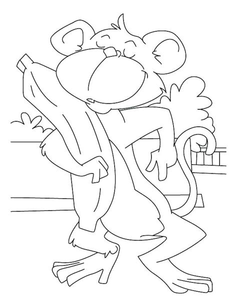 Sock Monkey Coloring Page At Free Printable