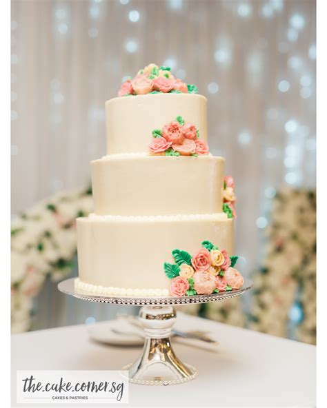 Floral Buttercream Wedding Cake Cakesandpastriescorner