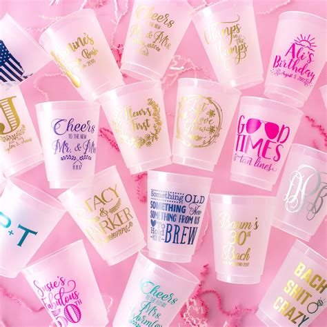 Personalized Wedding Cups Custom Cups Plastic Party Cups Etsy