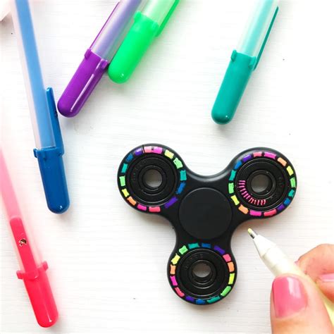 Diy Fidget Spinner Colorful Designs Color Made Happy
