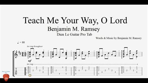 Teach Me Thy Way O Lord Guitar Lesson Tab Youtube