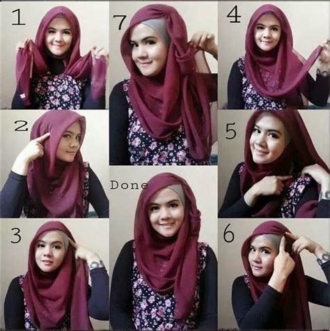 Langkah Mudah Cara Memakai Hijab Segi Empat Kreasi Cantik Tutorial