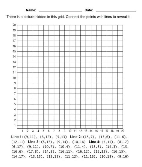 30 Free Coordinate Graphing Mystery Picture Worksheets Worksheets