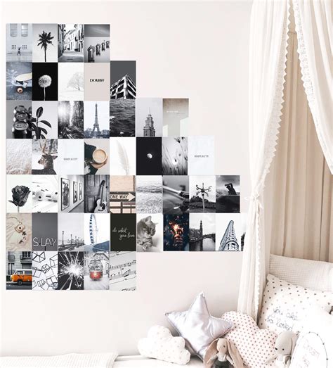 Koskimer Black White Wall Collage Kit Aesthetic Pictures 50 Set 4x6