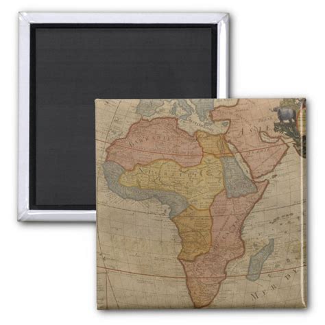 Map Of Africa 1700 Magnet Zazzle Africa Map Custom Magnets Map