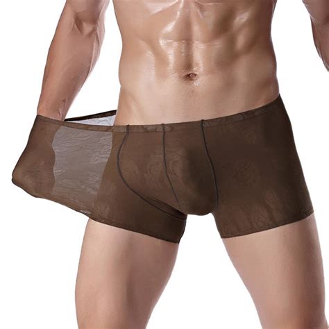 fashion sexy seamless underwear ice silk modal printing super breathable soft boxer briefs for