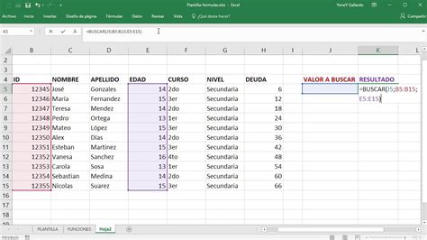 Función Buscar En Excel