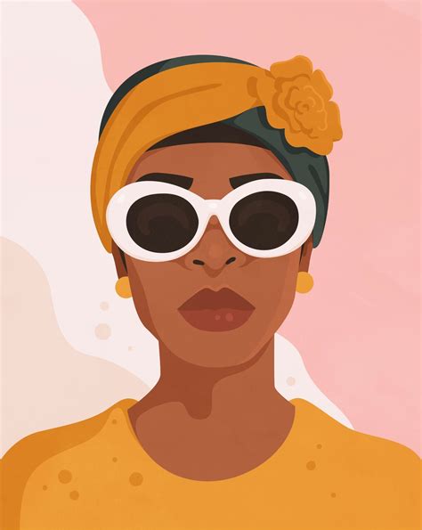 Mustard sweater + glasses. | Portrait illustration, Illustration art, Digital portrait