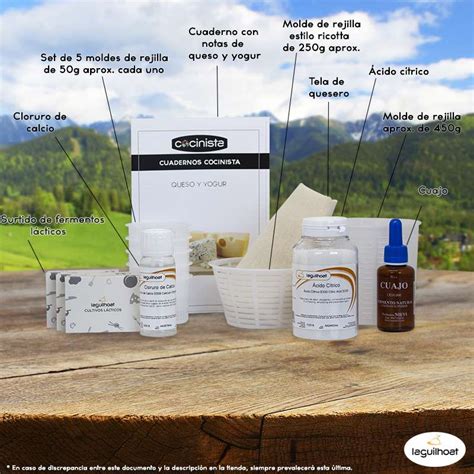 Kit para hacer queso fresco y yogur Cocinista | www.cocinista.es
