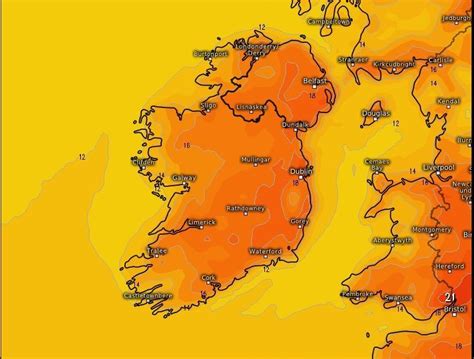 Irish Weather Forecast Met Eireann Say Temps To Soar To Highs Of 22c This Week As ‘very Warm