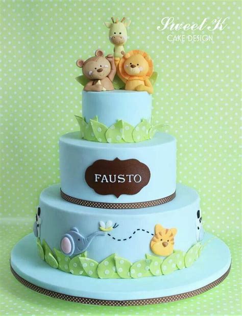 A safari baby shower is neutral theme thus perfect for boys or girls. Baby shower cake | Tortas, Torta de cupcakes, Torta safari