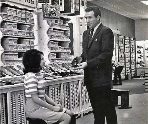 Vintage Photos Of Women Shopping For Shoe And The Humble Salesmen That
