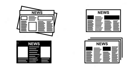 Premium Vector Set Of Newspapers Vector Icons News Icon Press