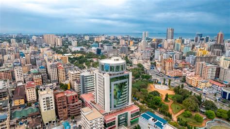 aerial view of the city of dar es salaam stock image image of urban architecture 268376315