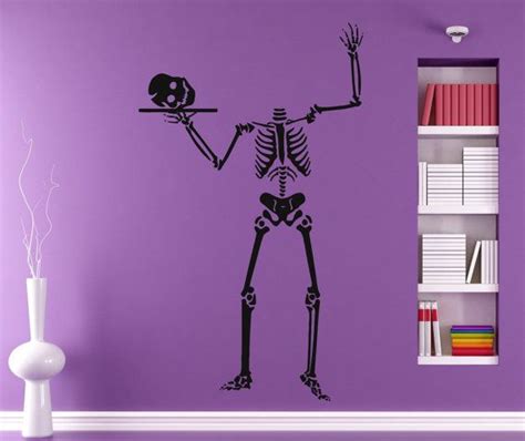 Halloween Skeleton Wall Decal Vinyl Sticker Wall By Cozydecal 1399