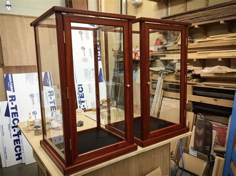 These ready to ship display cases are made of mdf board and come with. Handmade Matching Set of Two Exotic Blood Wood Display ...