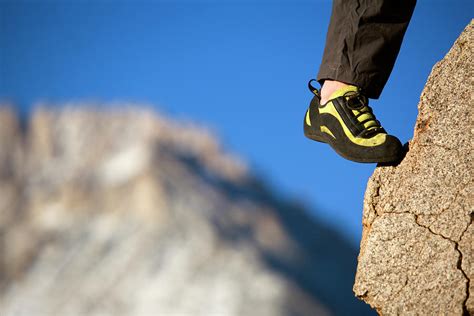 A Climbers Foot In A Shoe On A Foothold Photograph By Corey Rich Fine