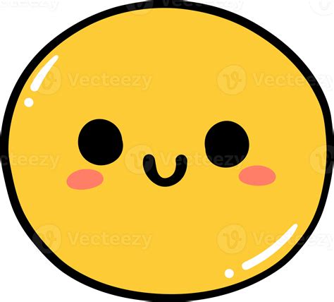 Cute Happy Emoji Kawaii Emoticon Doodle Outline 28177792 Png