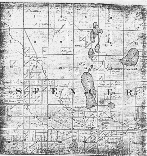 1863 Map Of Spencer Township