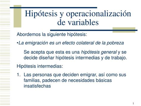 Variables De Una Hipotesis Otto