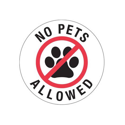 No Pets Allowed Signs and Decals