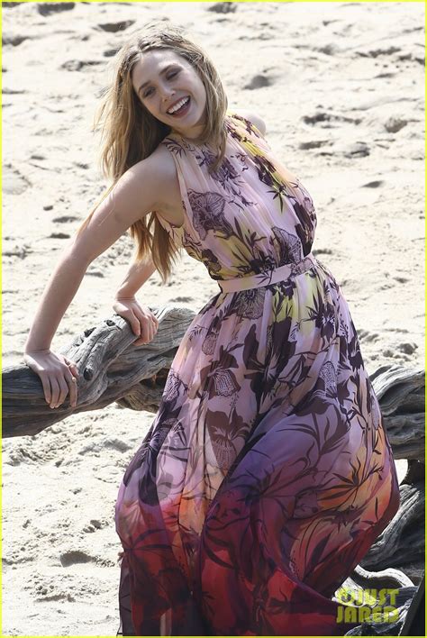 Elizabeth Olsen Hits The Beach For Photo Shoot After New Avengers Tv
