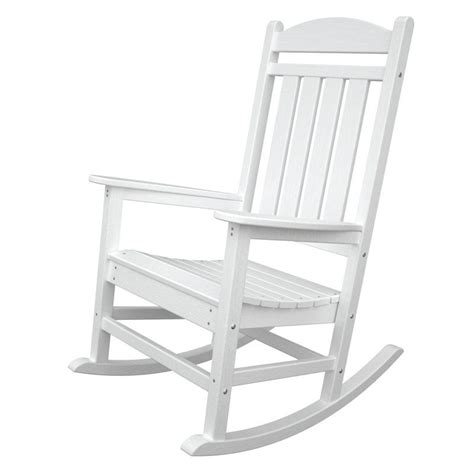 Outdoor PolywoodÂ® Presidential Recycled Plastic Rocking Chair White
