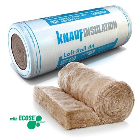 Knauf Insulation Loft Roll 44 200mm Thick 593m2 Per Roll Glasswool