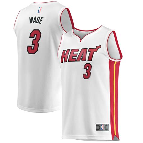 Fanatics Branded Dwyane Wade Miami Heat White Fast Break Home Jersey