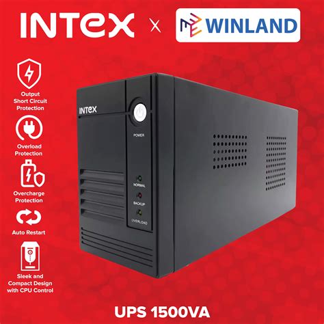 NEW! INTEX Original UPS 1500VA-725W Mission Uninterruptible Power