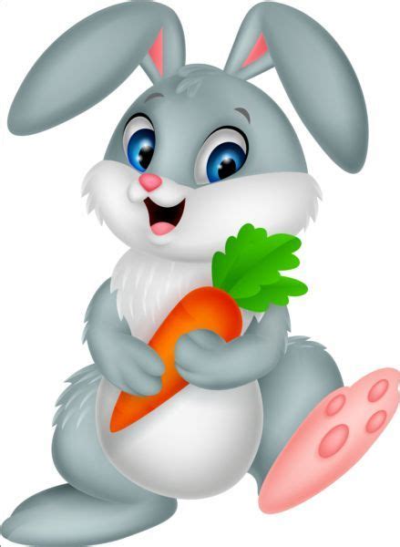 Maybe you would like to learn more about one of these? Cartoon rabbit with carrot vector | Rabbit cartoon ...