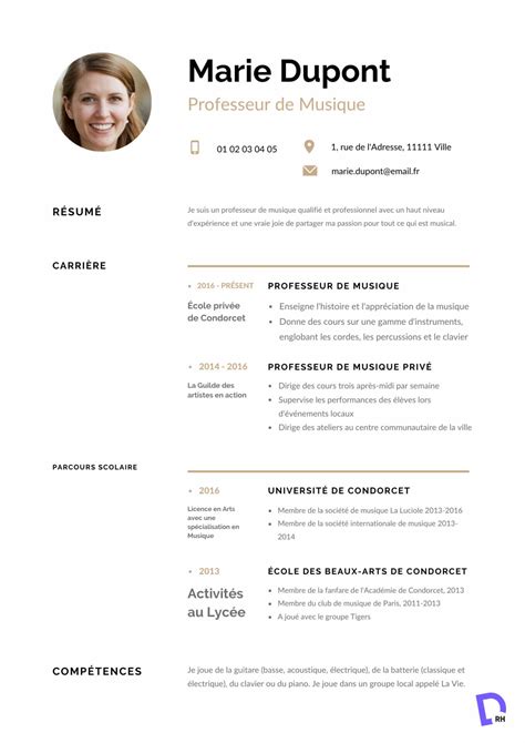 CV Vierge à Télécharger  100% Gratuit  Format Word / PDF